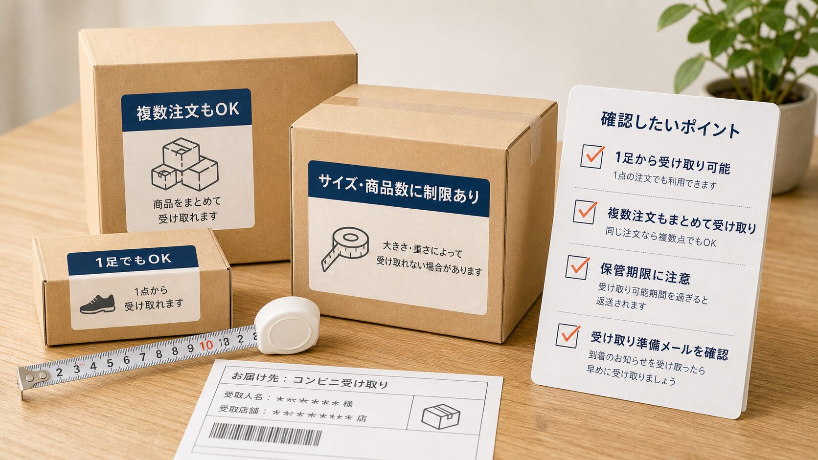 配送箱サイズと受け取り条件を確認するチェックリスト